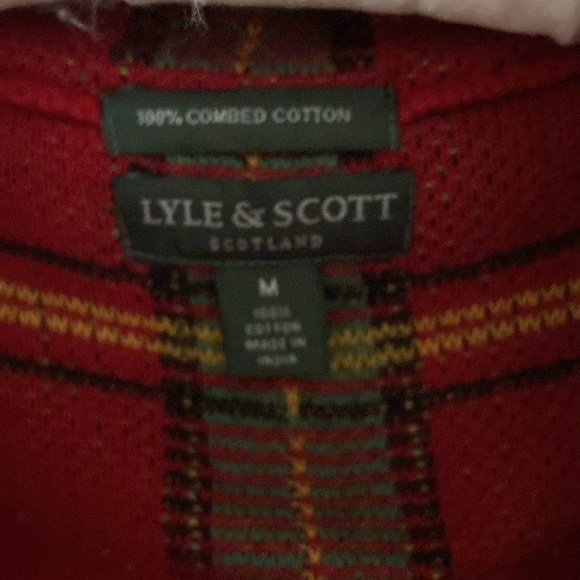 Lyle & Scott Red Cardigan Sweater - Picture 2 of 4